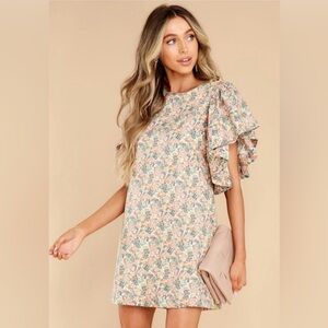 Red dress boutique mini sheath dress. Size Small